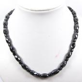 Mens Magnetic Hematite 6x12mm Swirl Beads Strands Necklace